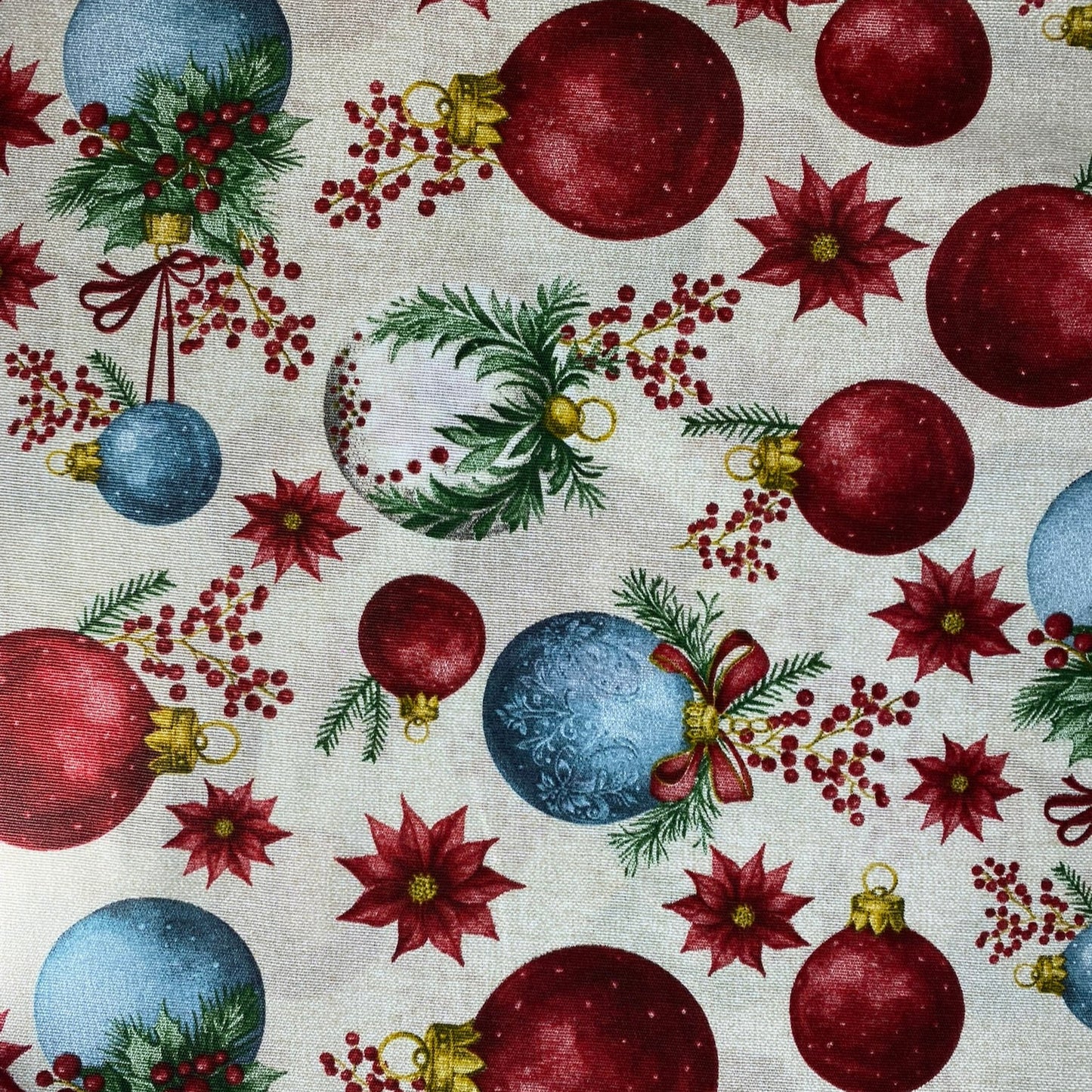 Loneta Nadal Esferas Navideñas