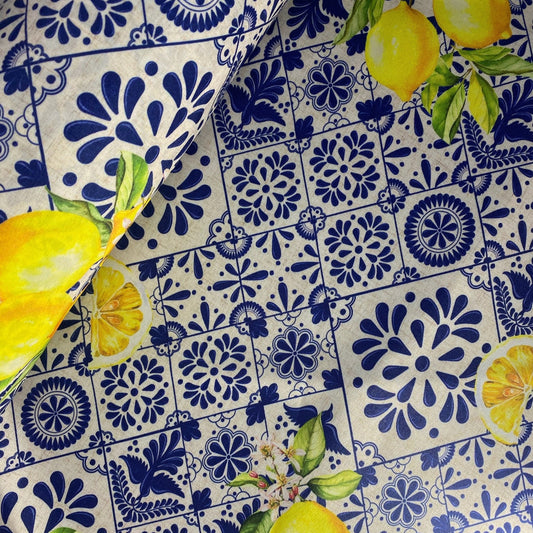Tafeta 600 Talavera poblana con limones
