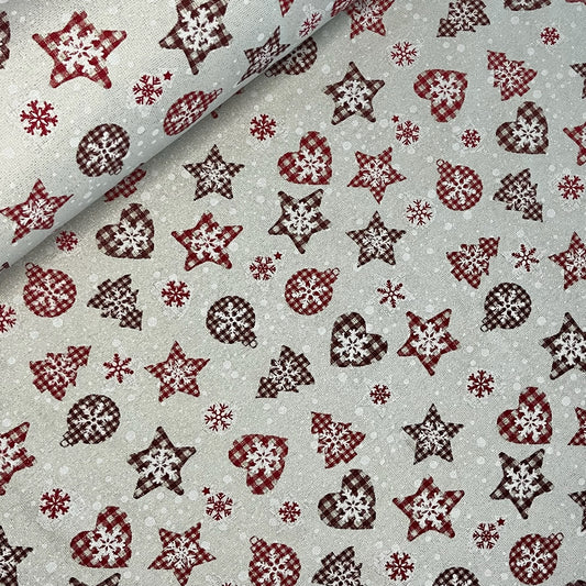 Panama Navidad Lurex Laponia rojo