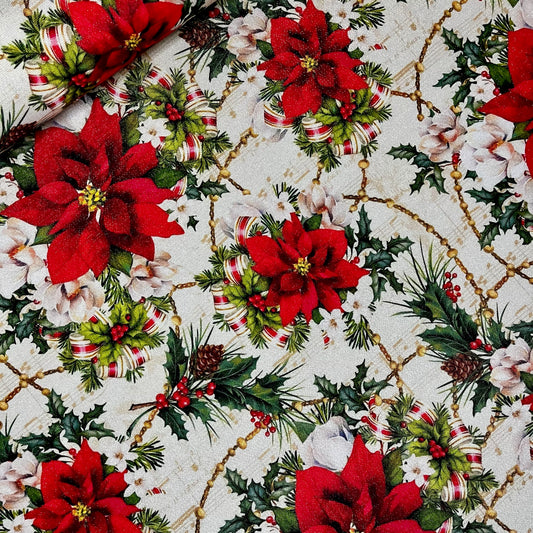 Half panama Lurex Nochebuena y cadenas Navidad 72