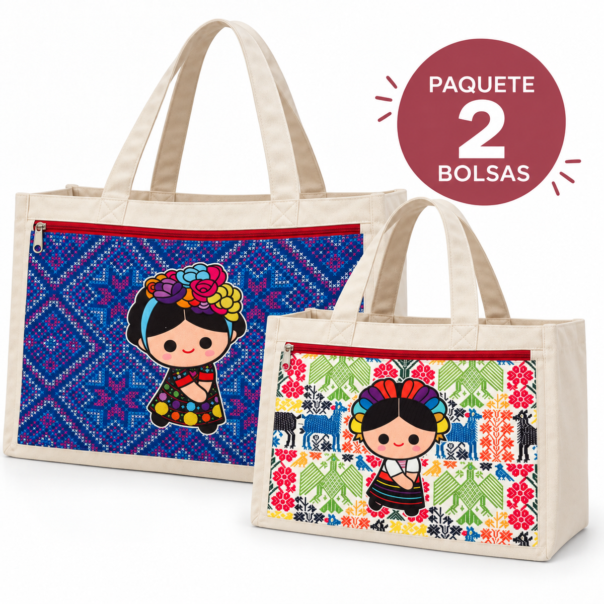 Set 2 Bolsas Monte Carlo Lele — Grande y Mediana