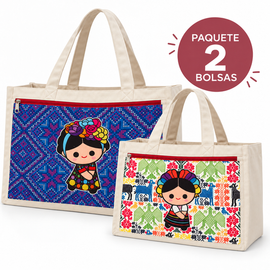 Set 2 Bolsas Monte Carlo Lele — Grande y Mediana