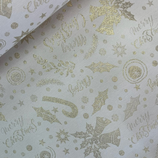 Jacquard Navidad Lurex - Encanto Navideño Oro
