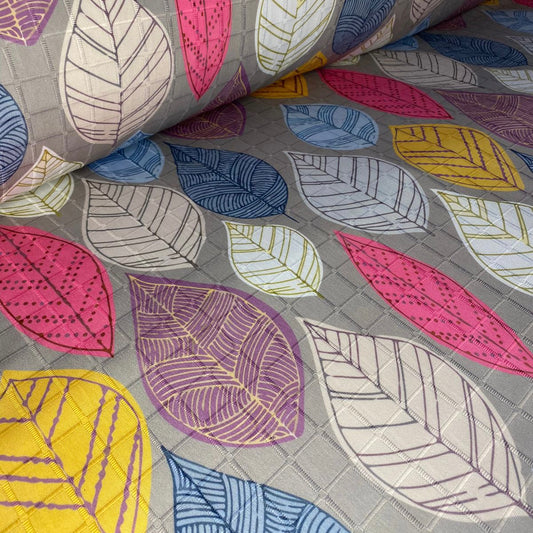 Tela Cuadros- Hojas color