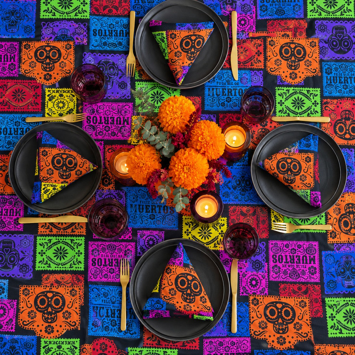 Mantel Día de Muertos - Papel Picado